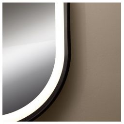 Zuma Line lustro 50x70 cm owalne z oświetleniem czarny D2383