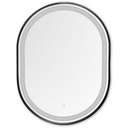 Zuma Line lustro 50x70 cm owalne z oświetleniem czarny D2383