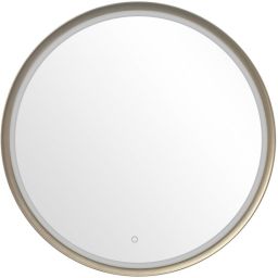 Zuma Line lustro 80x80 cm okrągłe z oświetleniem złoty 3177A