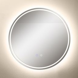 Zuma Line lustro 60x60 cm okrągłe z oświetleniem z matą grzewczą D3004-60