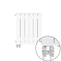 KFA Armatura ADR500 grzejnik pokojowy 57x48,3 cm podłączenie dolne biały 763-064-44