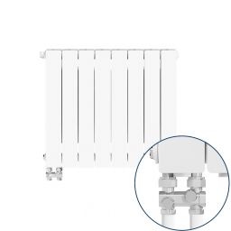 KFA Armatura ADR500 grzejnik pokojowy 57x70,4 cm podłączenie dolne biały 763-084-44