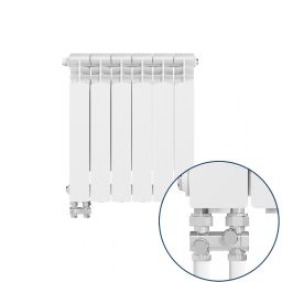 KFA Armatura G500F/D/6 grzejnik pokojowy 57,2x48,3 cm podłączenie dolne biały 789-064-44