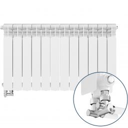 KFA Armatura G500F/D/12 grzejnik pokojowy 57,2x96,6 cm podłączenie dolne biały 789-123-44