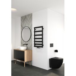 Oltens Varme grzejnik łazienkowy drabinkowy 89,5x50 cm czarny 55000300