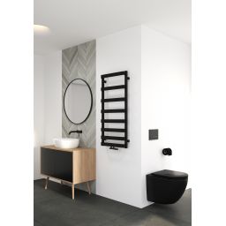 Oltens Varme grzejnik łazienkowy drabinkowy 108,5x50 cm czarny 55001300