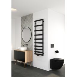 Oltens Varme grzejnik łazienkowy drabinkowy 151x50 cm czarny 55003300
