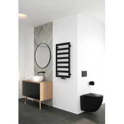 Oltens Benk grzejnik łazienkowy drabinkowy 91x50 cm czarny 55004300