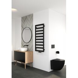 Oltens Benk grzejnik łazienkowy drabinkowy 115x50 cm czarny 55005300
