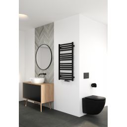 Oltens Vanlig grzejnik łazienkowy drabinkowy 96x50 cm czarny 55007300
