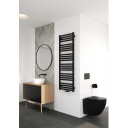 Oltens Vanlig grzejnik łazienkowy drabinkowy 146x50 cm czarny 55009300