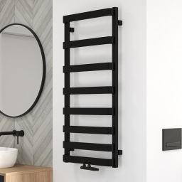 Oltens Varme grzejnik łazienkowy drabinkowy 108,5x50 cm czarny 55001300
