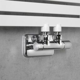 Sapho Twin zestaw przyłączeniowy zespolony 50 mm chrom CP401S