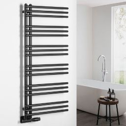 Aqualine Poseidon grzejnik łazienkowy drabinkowy 114x45 cm czarny PS411B