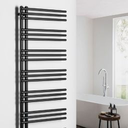 Aqualine Poseidon grzejnik łazienkowy drabinkowy 134x55 cm czarny PS513B