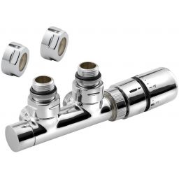 Sapho Twin zestaw przyłączeniowy termostatyczny zespolony 50 mm chrom CP3010S