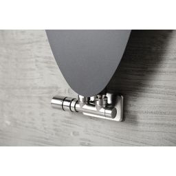 Sapho Twin zestaw przyłączeniowy termostatyczny zespolony 50 mm lewy stal nierdzewna szczotkowana CP3525S