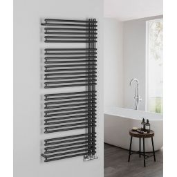 Aqualine Tubini grzejnik łazienkowy drabinkowy 145,4x59,6 cm szary/grafit DC325T