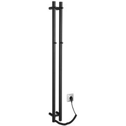 Sapho Papinado grzejnik elektryczny 120x10,9 cm czarny mat ER340