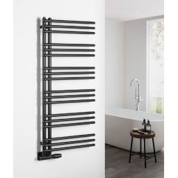 Aqualine Poseidon grzejnik łazienkowy drabinkowy 114x45 cm czarny PS411B