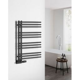 Aqualine Poseidon grzejnik łazienkowy drabinkowy 74x45 cm czarny PS474B