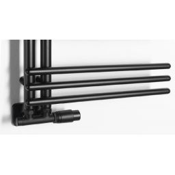 Aqualine Poseidon grzejnik łazienkowy drabinkowy 74x45 cm czarny PS474B