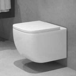 Zestaw Oltens Vernal miska WC wisząca PureRim z powłoką SmartClean z deską wolnoopadającą Slim 42507000