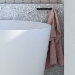 Oltens Vernal haczyk na ręcznik poczwórny czarny mat 80005300