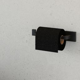 Oltens Tved uchwyt na papier toaletowy czarny mat 81105300