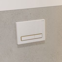 Oltens Torne przycisk spłukujący do WC biały/złoty mat/biały 57105000