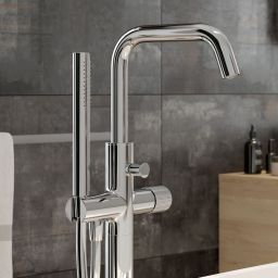 Oltens Hamnes bateria wannowo-prysznicowa wolnostojąca chrom 34302100