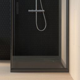 Oltens Superior brodzik prostokątny 120x70 cm czarny 15001300