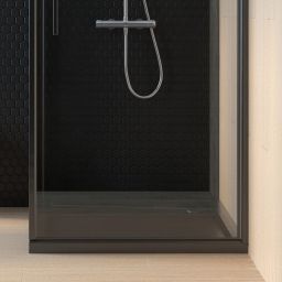 Oltens Superior brodzik prostokątny 120x80 cm czarny 15003300