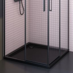 Oltens Superior brodzik kwadratowy 90x90 cm czarny 17001300