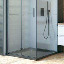 Oltens Superior brodzik kwadratowy 80x80 cm czarny 17002300