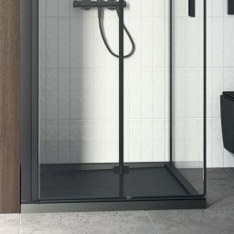 Oltens Superior brodzik prostokątny 100x90 cm czarny 15005300