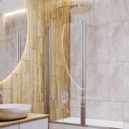 Zestaw Oltens Katla bateria podtynkowa termostatyczna z wylewką wannową  Molle z deszczownicą 30 cm Sondera i kompletem prysznicowym Ume chrom 36611100