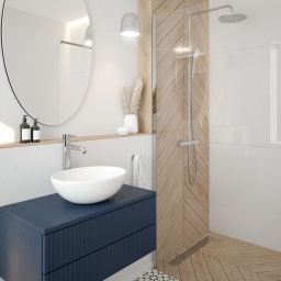 Oltens Etne umywalka 40x33 cm nablatowa owalna z powłoką SmartClean biała 40813000