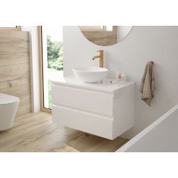 Oltens Molle bateria umywalkowa stojąca wysoka złoto szczotkowane 32400810