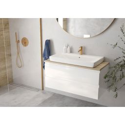 Oltens Molle bateria umywalkowa stojąca złoty szczotkowany 32200810