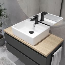 Oltens Hyls umywalka 58,5x44 cm prostokątna nablatowa biała 41310000