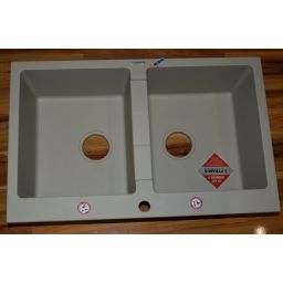 Outlet - Pyramis Sparta zlewozmywak granitowy 78x50 cm beżowy 070053101