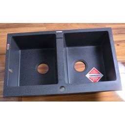 Outlet - Pyramis Sparta zlewozmywak granitowy 78x50 cm czarny 070053201