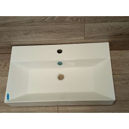 Outlet - Isvea Sistema umywalka 70x42cm nablatowa prostokątna biała 10SF50070