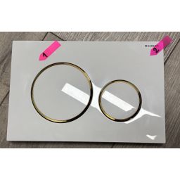 Outlet - Geberit Sigma przycisk spłukujący do WC biały-złoty 115.882.KK.1