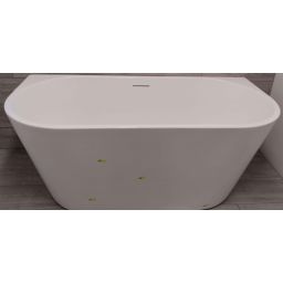 Outlet - Oltens Delva wanna przyścienna 150x70 cm owalna biała 12018000