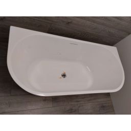 Outlet - Oltens Delva wanna przyścienna 150x70 cm owalna biała 12018000