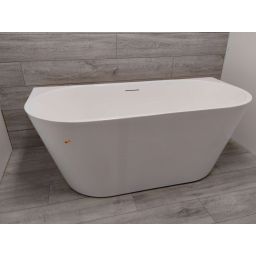 Outlet - Oltens Delva wanna przyścienna 150x70 cm owalna biała 12018000