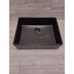 Outlet - Bocchi Milano umywalka 50x40 cm nablatowa Clean Plus+ czarny mat 1215-004-0325