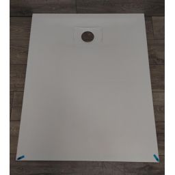 Outlet - Oltens Bergytan brodzik 100x80 cm prostokątny RockSurface biały 15100000